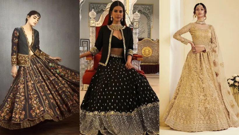 27 + Stunning Jacket Style Lehenga Ideas For A Winter Wedding | Latest  traditional dresses, Designer party wear dresses, Indian designer outfits
