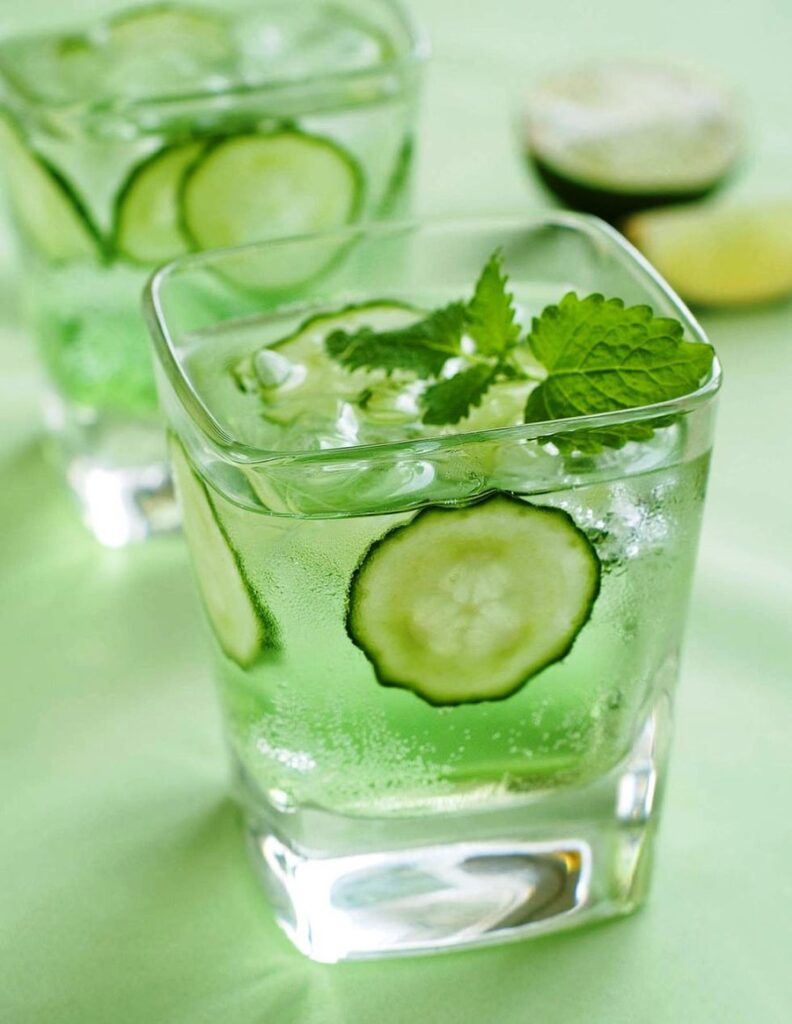 Cucumber, Coconut, Lime & Mint Cooler Indian Mocktail 