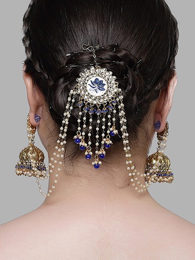 Bridal Hairstyles With Kundan Jhumkas