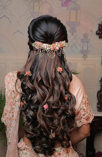 Wavy Look with Floral Crown